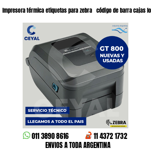 Impresora térmica etiquetas para zebra  código de barra cajas logística